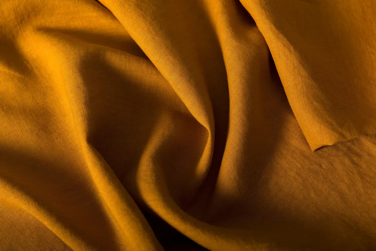 Natural linen draped in soft folds